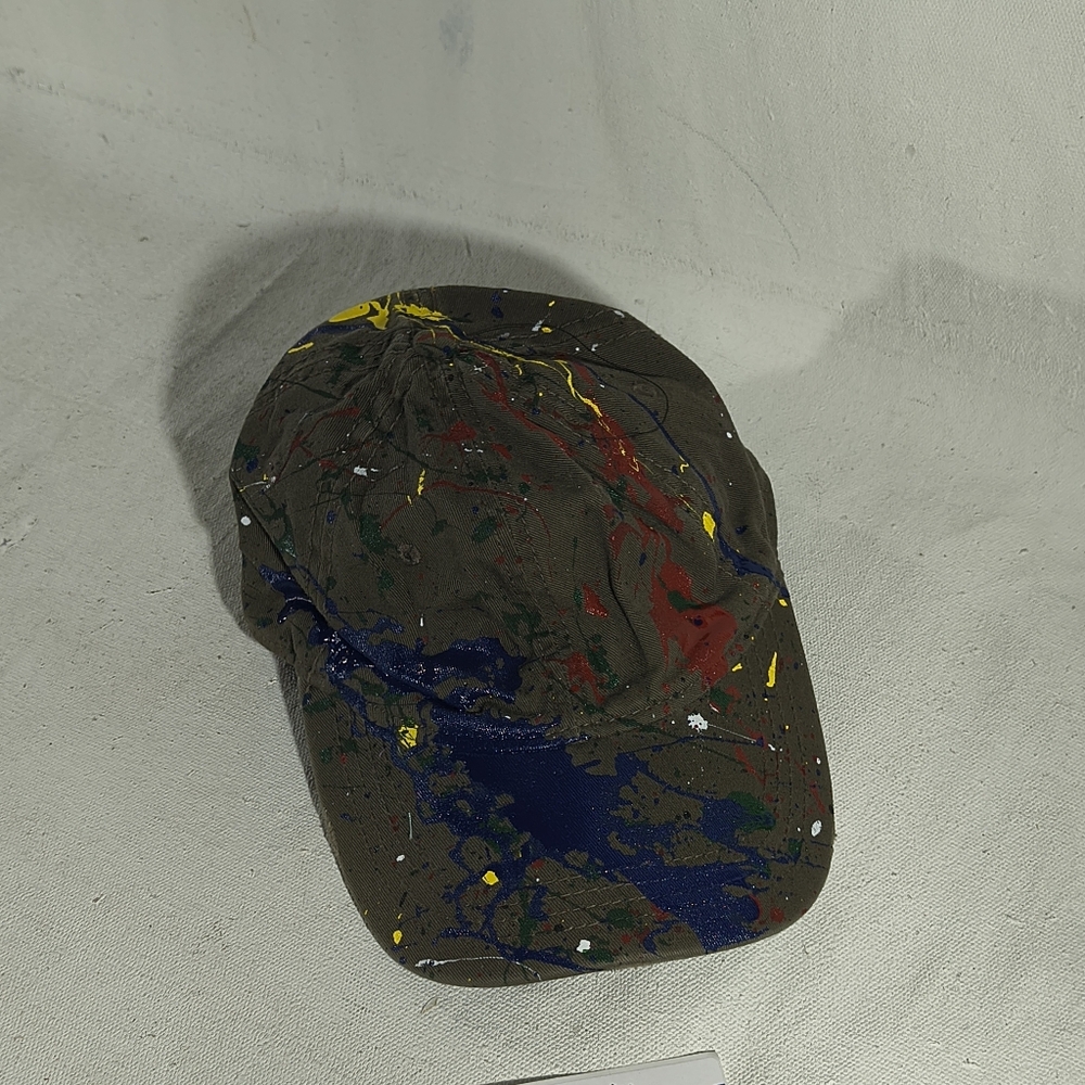 Unisex Adj Olive Green Cap With Unique Street Wear Art Timothy Designs